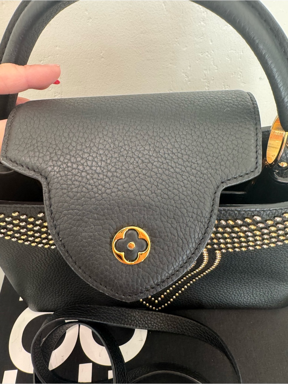 Louis Vuitton Taurillon Leather Fleur de Lys Capucines PM - Picture 7 of 8